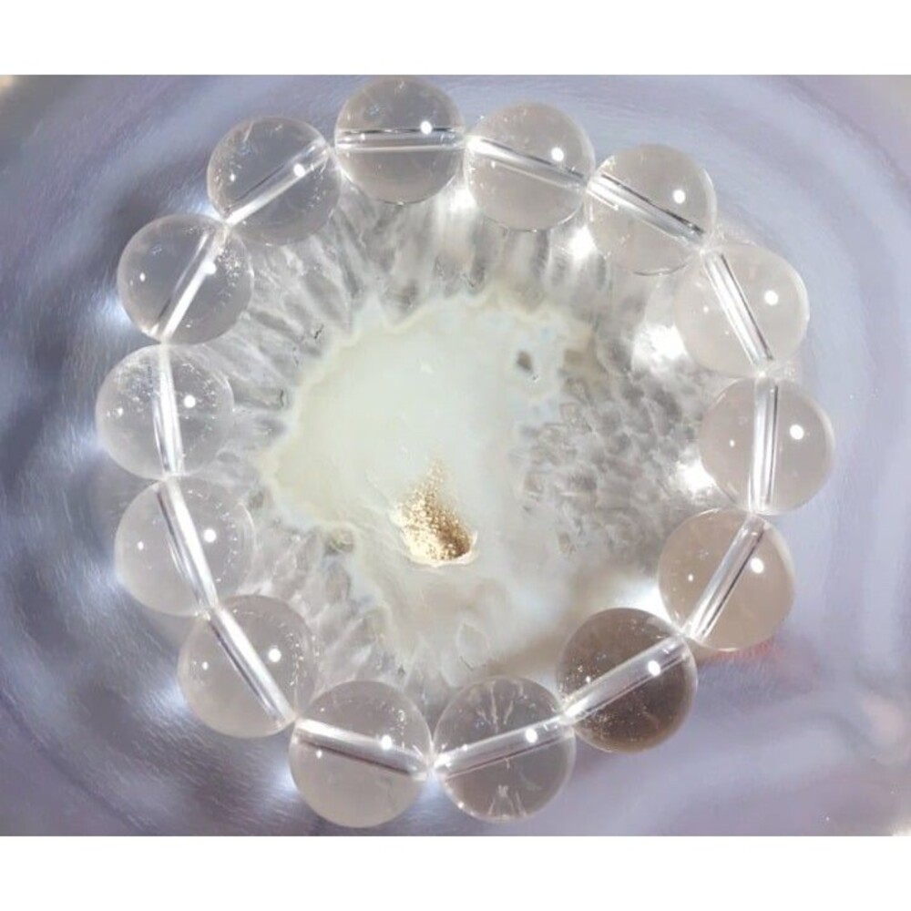 Big and Bold Clear Quartz Beaded Bracelet - 14mm - Stretches